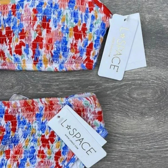 L*Space Forever Flowers Izzie Bikini Top & Barlette Bottoms, flowers forever - Picture 12 of 15